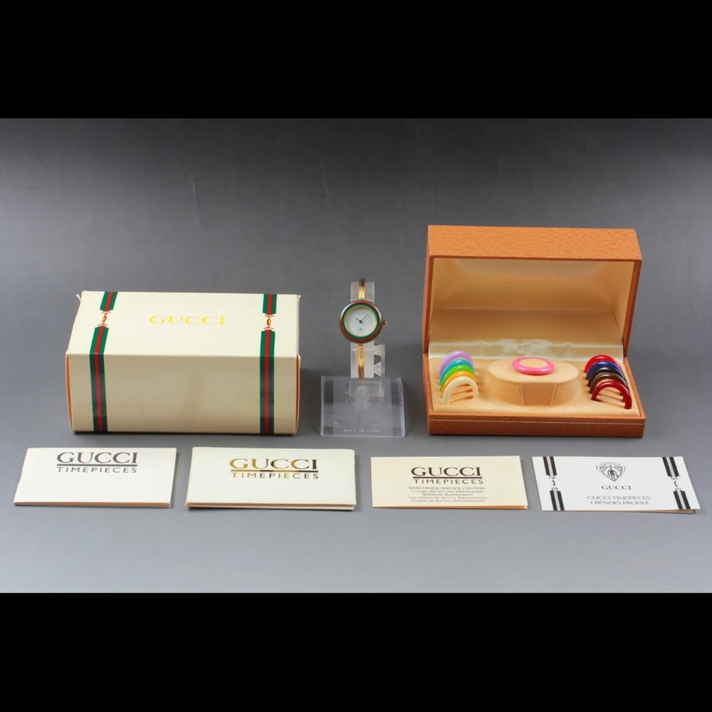 VINTAGE RARE 14k Gold! GUCCI! All the RAGE! Collectors Watch Bracelet - Picture 7 of 10